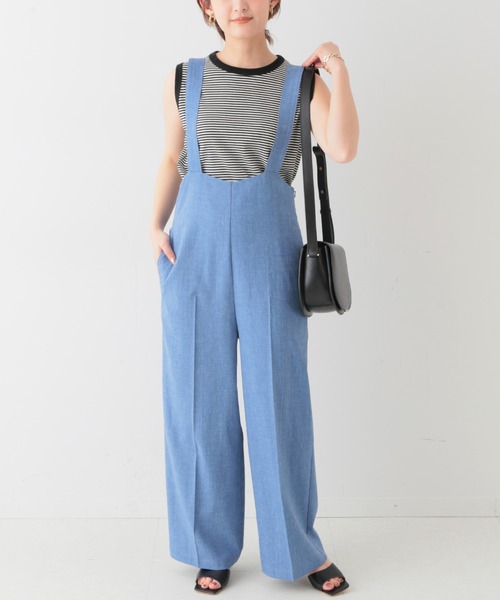 SLOBE IENA（スローブイエナ）の「マルチボーダーテレコタンク◆（タンクトップ・レディース・ブラック/パープル系その他・FREE）」の3枚目の写真