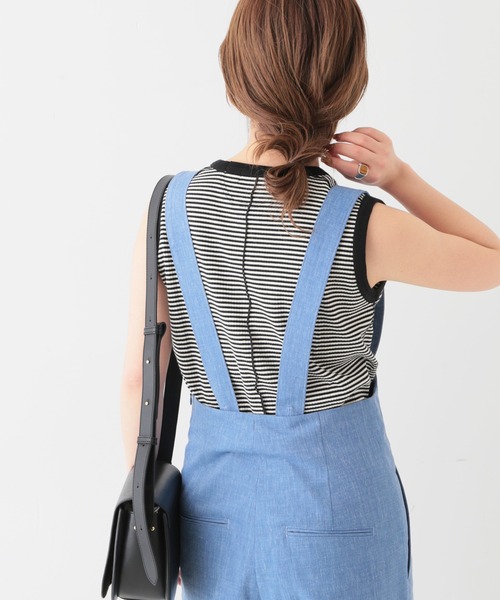 SLOBE IENA（スローブイエナ）の「マルチボーダーテレコタンク◆（タンクトップ・レディース・ブラック/パープル系その他・FREE）」の9枚目の写真