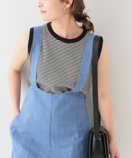 SLOBE IENA（スローブイエナ）の「マルチボーダーテレコタンク◆（タンクトップ・レディース・ブラック/パープル系その他・FREE）」の22枚目の写真