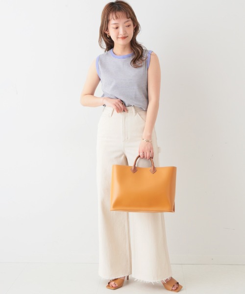 SLOBE IENA（スローブイエナ）の「マルチボーダーテレコタンク◆（タンクトップ・レディース・ブラック/パープル系その他・FREE）」の5枚目の写真