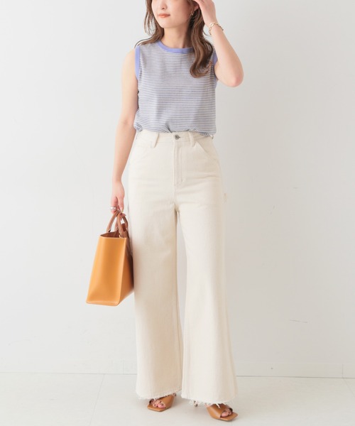 SLOBE IENA（スローブイエナ）の「マルチボーダーテレコタンク◆（タンクトップ・レディース・ブラック/パープル系その他・FREE）」の19枚目の写真