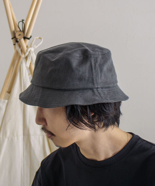 GLOSTER（グロスター）の「【GLOSTER/グロスター】WASHED BUCKET HAT ウォッシュドバケットハット（ハット・メンズ・ブラック/ベージュ/ピンク/グリーン/イエロー・FREE）」の18枚目の写真