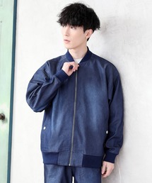 TopIsm | 【2022】ワイドシルエット ライトデニムMA-1(MA-1)