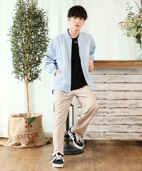 TopIsm（トップイズム）の「ワイドシルエット ライトデニムMA-1（MA-1・メンズ・ネイビー/サックスブルー/ブルー系その他・M/L/XL）」の5枚目の写真