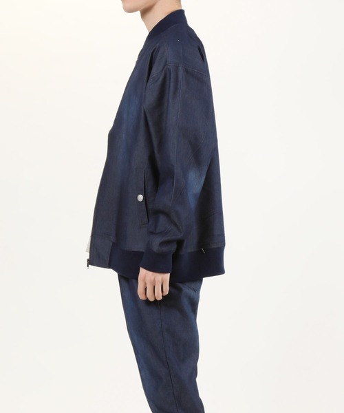 TopIsm（トップイズム）の「ワイドシルエット ライトデニムMA-1（MA-1・メンズ・ネイビー/サックスブルー/ブルー系その他・M/L/XL）」の8枚目の写真