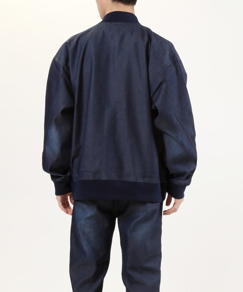 TopIsm（トップイズム）の「ワイドシルエット ライトデニムMA-1（MA-1・メンズ・ネイビー/サックスブルー/ブルー系その他・M/L/XL）」の9枚目の写真