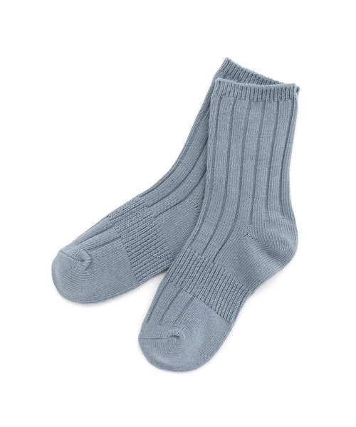 MAKE YOUR DAY（メイクユアデイ）の「ベーシック無地ソックス（ソックス/靴下・キッズ・ラベンダー/ライトグレー/パープル/イエロー/ブラック/マスタード/レッド/シルバーグレー・15 /18/24/21）」の2枚目の写真