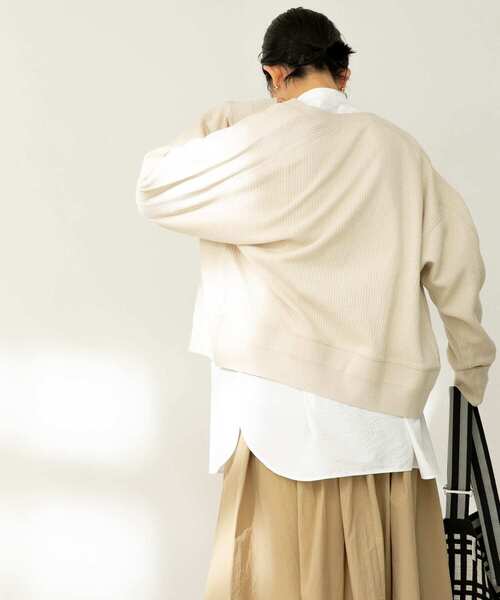 FORK&SPOON（フォークアンドスプーン）の「FORK&SPOON　ノーカラーロングシャツ（シャツ/ブラウス・レディース・オフホワイト/ストライプ・ONE）」の16枚目の写真