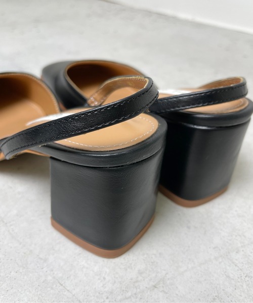 StyleSea（スタイルシー）の「チャンキーヒールバックストラップシューズ（パンプス・レディース・アイボリー/ラベンダー/ブラック/キャメル・35/37/40/39）」の10枚目の写真