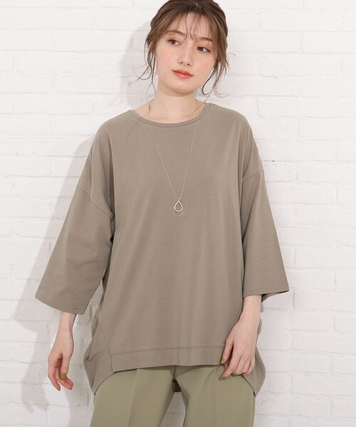 SHOO・LA・RUE(シューラルー)の「◆【SUPIMAコットン】脇タックデザインプルオーバー(Tシャツ/カットソー・レディース・ホワイト系/ブラック/サンドベージュ/ピンク系/ダークブラウン系2/ブルー系2・04/02/03)」の20枚目の写真