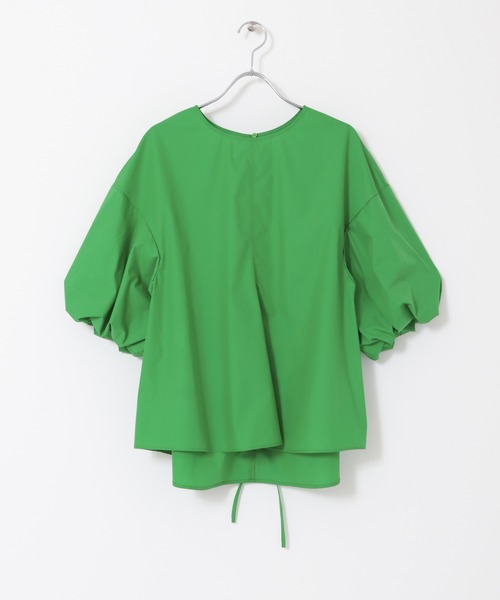KBF（ケイビーエフ）の「タックボリュームスリーブブラウス（シャツ/ブラウス・レディース・ブラック/オフホワイト/グリーン・ONE）」の5枚目の写真