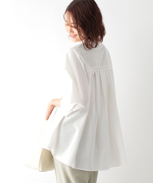 GLOBAL WORK(グローバルワーク)の「フロントレースシャツ7部袖/MATINEE LINE/267013(シャツ/ブラウス・レディース・ホワイト/ブラック・MEDIUM/LARGE)」の7枚目の写真