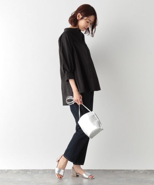GLOBAL WORK(グローバルワーク)の「フロントレースシャツ7部袖/MATINEE LINE/267013(シャツ/ブラウス・レディース・ホワイト/ブラック・MEDIUM/LARGE)」の10枚目の写真