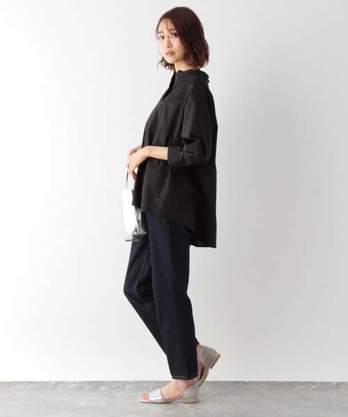 GLOBAL WORK(グローバルワーク)の「フロントレースシャツ7部袖/MATINEE LINE/267013(シャツ/ブラウス・レディース・ホワイト/ブラック・MEDIUM/LARGE)」の13枚目の写真