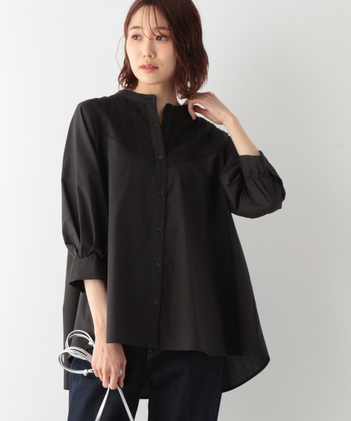 GLOBAL WORK(グローバルワーク)の「フロントレースシャツ7部袖/MATINEE LINE/267013(シャツ/ブラウス・レディース・ホワイト/ブラック・MEDIUM/LARGE)」の14枚目の写真