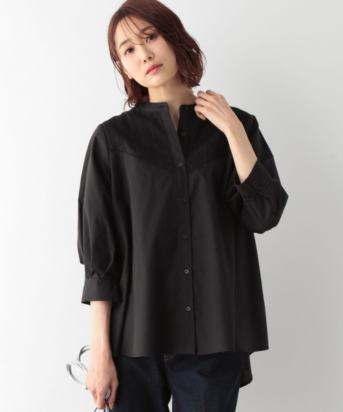 GLOBAL WORK(グローバルワーク)の「フロントレースシャツ7部袖/MATINEE LINE/267013(シャツ/ブラウス・レディース・ホワイト/ブラック・MEDIUM/LARGE)」の15枚目の写真