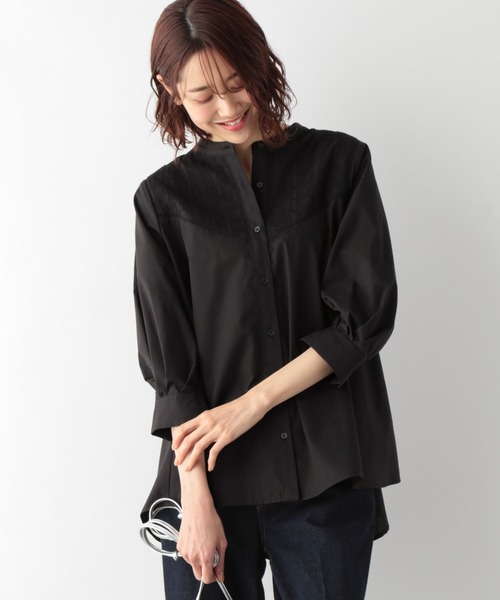 GLOBAL WORK(グローバルワーク)の「フロントレースシャツ7部袖/MATINEE LINE/267013(シャツ/ブラウス・レディース・ホワイト/ブラック・MEDIUM/LARGE)」の16枚目の写真