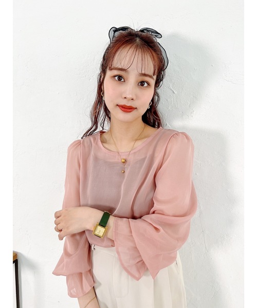JUMELLE（ジュメロ）の「透け感ブラウス（シャツ/ブラウス・レディース・ピンク/アイボリー・FREE）」の17枚目の写真