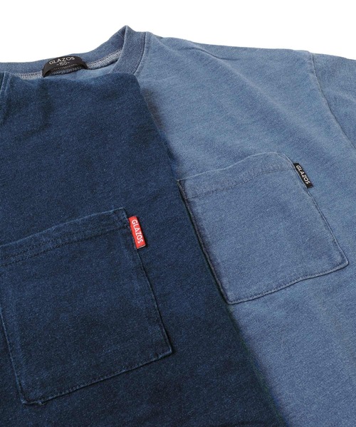 GLAZOS(グラソス)の「インディゴ天竺・ドロップショルダーポケット半袖Tシャツ【セットアップ対応】(Tシャツ/カットソー・キッズ・ライトブルー/ブルー・150cm/160cm/130cm/170cm/140cm)」の16枚目の写真
