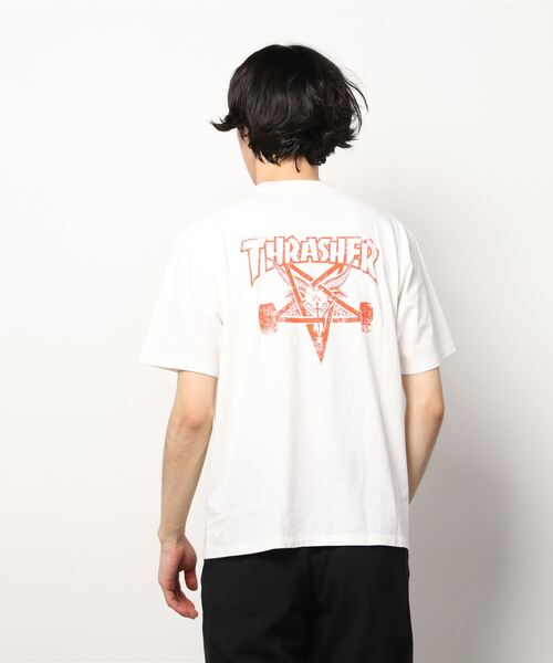 THRASHER（スラッシャー）の「【ムラサキスポーツ別注】THRASHER/スラッシャー Tシャツ TH8109VG SKATE（Tシャツ/カットソー・メンズ・ブラック/ホワイト・L/M/XL）」の7枚目の写真