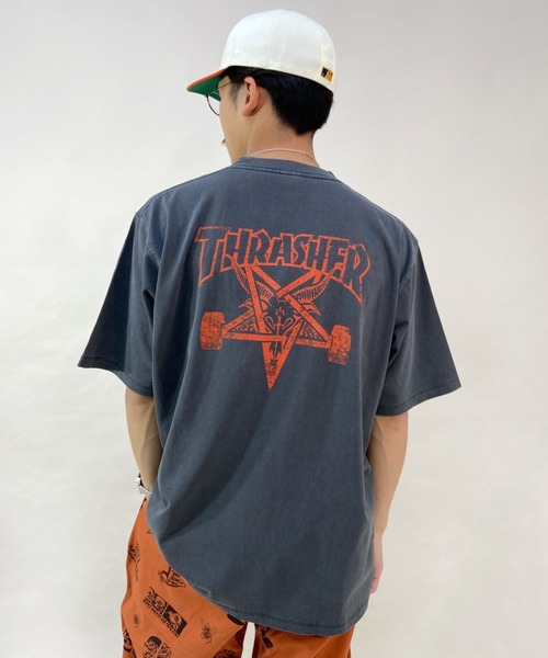 THRASHER（スラッシャー）の「【ムラサキスポーツ別注】THRASHER/スラッシャー Tシャツ TH8109VG SKATE（Tシャツ/カットソー・メンズ・ブラック/ホワイト・L/M/XL）」の6枚目の写真