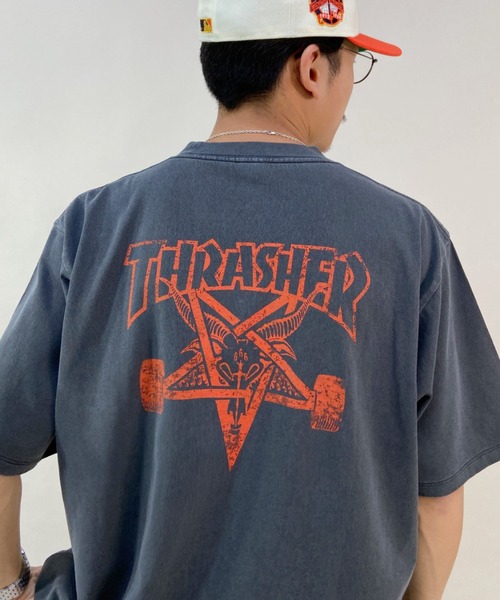 THRASHER（スラッシャー）の「【ムラサキスポーツ別注】THRASHER/スラッシャー Tシャツ TH8109VG SKATE（Tシャツ/カットソー・メンズ・ブラック/ホワイト・L/M/XL）」の4枚目の写真