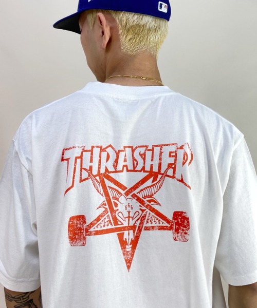 THRASHER（スラッシャー）の「【ムラサキスポーツ別注】THRASHER/スラッシャー Tシャツ TH8109VG SKATE（Tシャツ/カットソー・メンズ・ブラック/ホワイト・L/M/XL）」の3枚目の写真