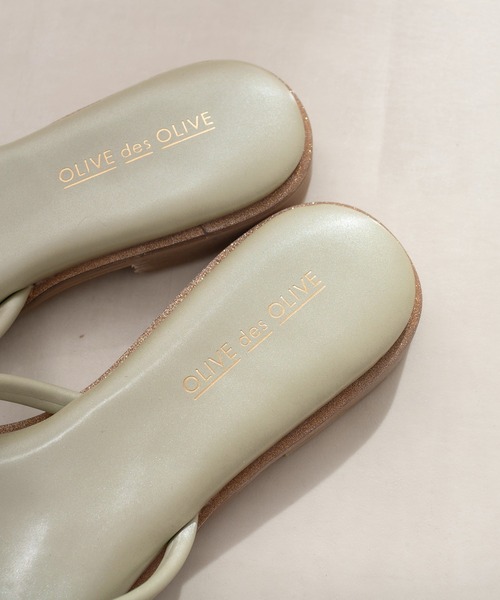 OLIVE des OLIVE(オリーブデオリーブ)の「【WEB限定カラー有】リボンチューブサンダル(サンダル・レディース・ブラック/オフホワイト/ミント/クリア/ダークベージュ・SMALL/MEDIUM/LARGE)」の7枚目の写真
