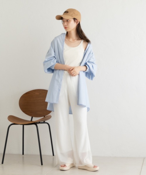 Kastane（カスタネ）の「【新色追加】ストライプビッグシャツ（シャツ/ブラウス・レディース・グリーン系その他/ブルー系その他/ネイビー/グリーン/ピンク系その他・FREE）」の8枚目の写真