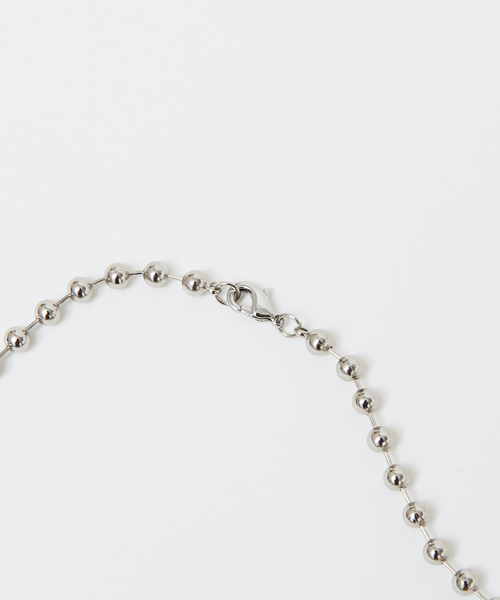 Rouge vif（ルージュヴィフ）の「ボールチェーンネックレス（ネックレス・レディース・シルバー・フリー）」の4枚目の写真