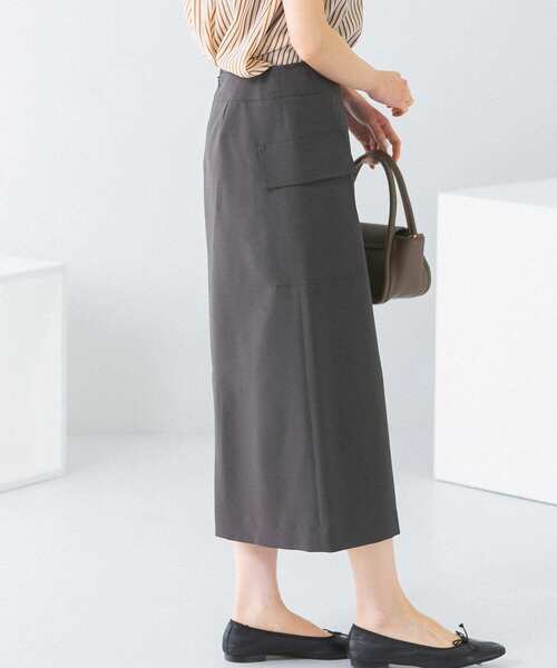 URBAN RESEARCH ROSSO WOMEN（アーバンリサーチ　ロッソ）の「フロントタックポケットタイトスカート（スカート・レディース・チャコールグレー/チェック/ライトベージュ・38/36）」の16枚目の写真