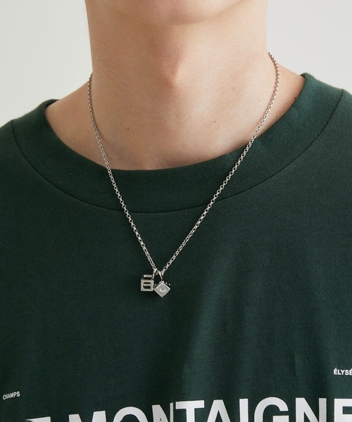 JUNRED（ジュンレッド）の「こめ×JUNRed ダブルキューブチェーンネックレス（ネックレス・メンズ・シルバー・FREE）」の4枚目の写真