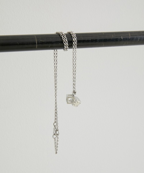 JUNRED（ジュンレッド）の「こめ×JUNRed ダブルキューブチェーンネックレス（ネックレス・メンズ・シルバー・FREE）」の3枚目の写真