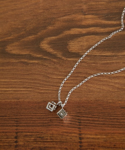 JUNRED（ジュンレッド）の「こめ×JUNRed ダブルキューブチェーンネックレス（ネックレス・メンズ・シルバー・FREE）」の7枚目の写真