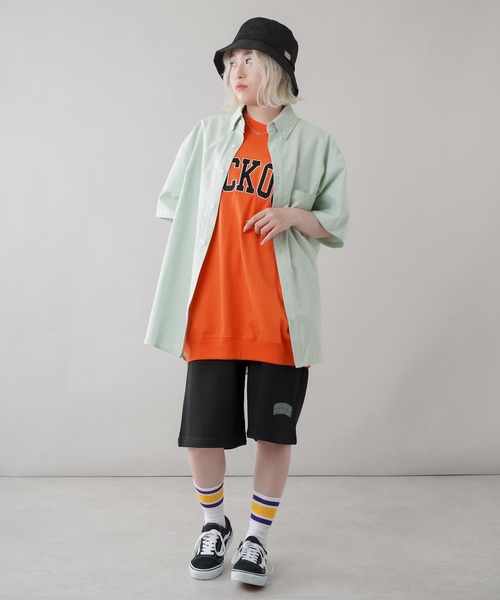 SPINNS（スピンズ）の「【ゆるシルエット】ワンポイント刺繍 オーバーサイズシャツ（シャツ/ブラウス・レディース・ピンク/オフホワイト/グリーン/ブルー・ONESIZE）」の22枚目の写真