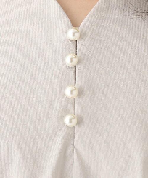 index（インデックス）の「◆フロントパールフリルスリーブトップス【WEB限定サイズ】（Tシャツ/カットソー・レディース・ホワイト系/ライトグレー/ブルー/ネイビー・36/38/40/42）」の18枚目の写真