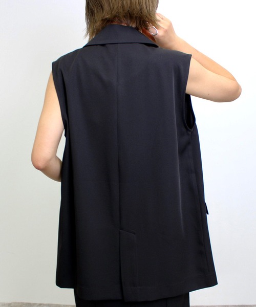 MLI'A(エムリア)の「金ボタンジレ(セットアップ対応)(ベスト・レディース・ブラック/ネイビー/アイボリー/ライトブラウン・M)」の18枚目の写真