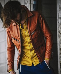 NO ID.（ノーアイディ）の「【NO ID.】Kid Buffalo Leather 70s Blouson / キッド バッファロー レザー 70s ブルゾン（ブルゾン）」