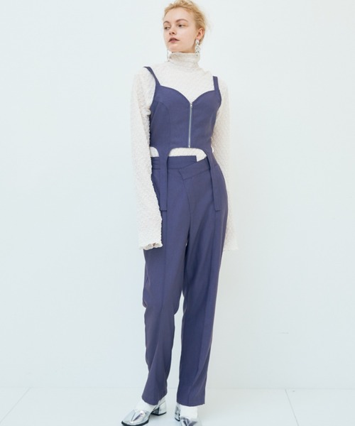 Solace(ソレイス)の「ビスチェアシンメトリーパンツ(その他パンツ・レディース・ブラック/パープル・M/L)」の2枚目の写真