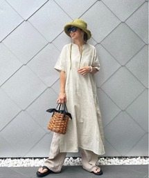 StyleSea | リネンタッチコットンカフタンワンピース(ワンピース)