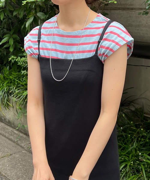 SHENERY（シーナリー）の「フレンチスリーブボーダーカットソー（Tシャツ/カットソー・レディース・イエロー/オレンジ/ブルー・FREE）」の21枚目の写真