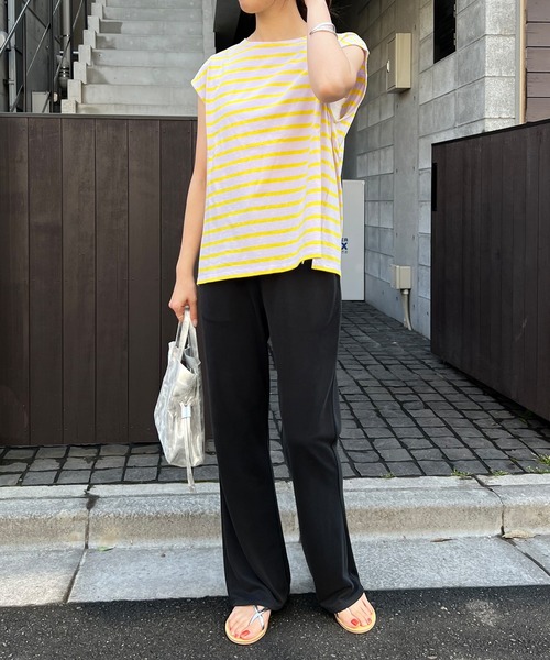 SHENERY（シーナリー）の「フレンチスリーブボーダーカットソー（Tシャツ/カットソー・レディース・イエロー/オレンジ/ブルー・FREE）」の16枚目の写真