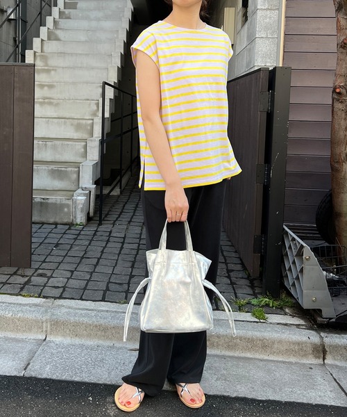 SHENERY（シーナリー）の「フレンチスリーブボーダーカットソー（Tシャツ/カットソー・レディース・イエロー/オレンジ/ブルー・FREE）」の18枚目の写真