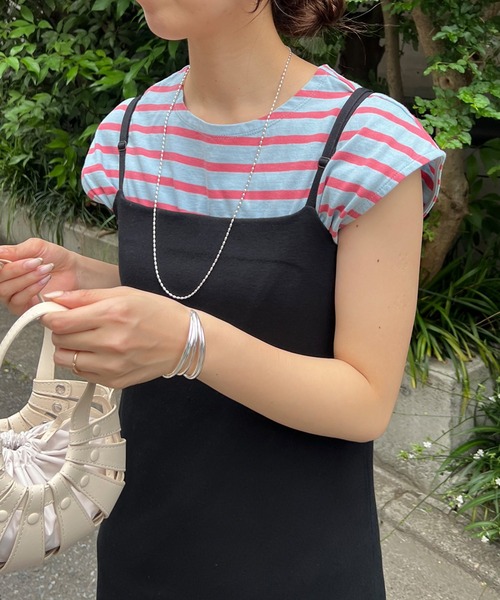 SHENERY（シーナリー）の「フレンチスリーブボーダーカットソー（Tシャツ/カットソー・レディース・イエロー/オレンジ/ブルー・FREE）」の20枚目の写真