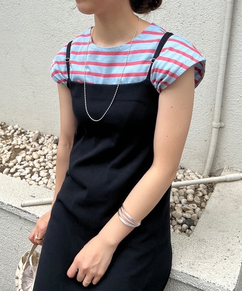 SHENERY（シーナリー）の「フレンチスリーブボーダーカットソー（Tシャツ/カットソー・レディース・イエロー/オレンジ/ブルー・FREE）」の22枚目の写真