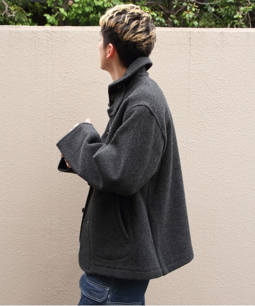 DANTON(ダントン)の「DANTON/ダントン ラウンドカラージャケット ROUND COLLAR JACKET DT-A0032 WOP(ピーコート・メンズ・チャコールグレー/ネイビー・44/40/42)」の17枚目の写真