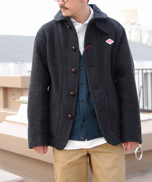 DANTON(ダントン)の「DANTON/ダントン ラウンドカラージャケット ROUND COLLAR JACKET DT-A0032 WOP(ピーコート・メンズ・チャコールグレー/ネイビー・44/40/42)」の22枚目の写真