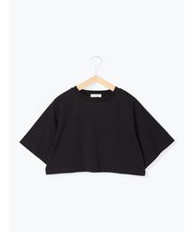 Samansa Mos2 blue | クロップドTシャツ(Tシャツ/カットソー)