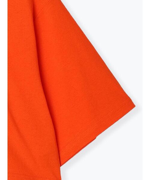 Samansa Mos2 blue（サマンサモスモスブルー）の「◎クロップドTシャツ（Tシャツ/カットソー・レディース・ブラック/オフホワイト/オレンジ・ﾌﾘ-）」の8枚目の写真