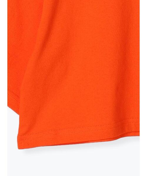 Samansa Mos2 blue（サマンサモスモスブルー）の「◎クロップドTシャツ（Tシャツ/カットソー・レディース・ブラック/オフホワイト/オレンジ・ﾌﾘ-）」の7枚目の写真